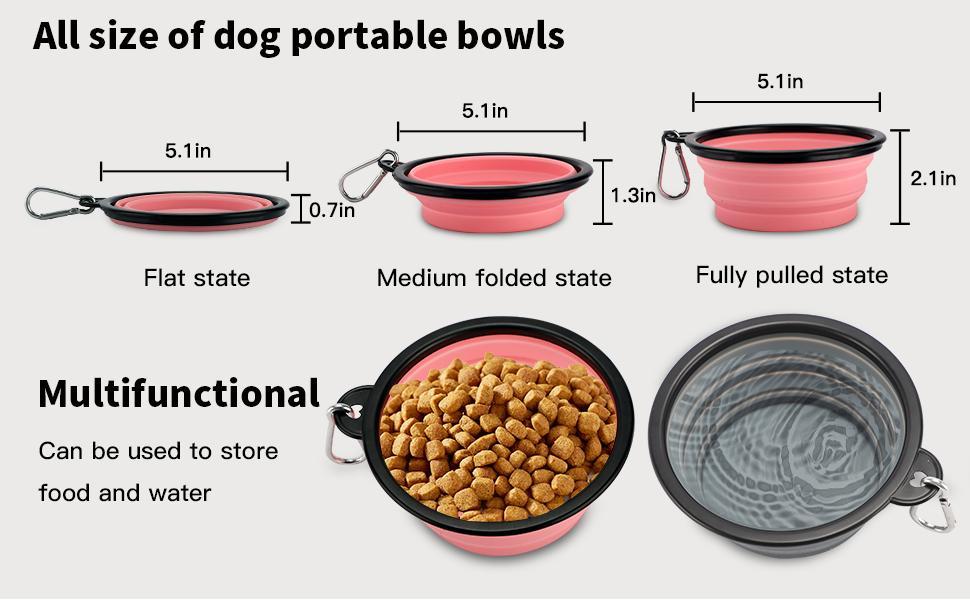 350ML 1PC Collapsible Dog Bowls for Travel Dog Portable Water Bowl for Dogs Dish for Traveling Camping Walking_10