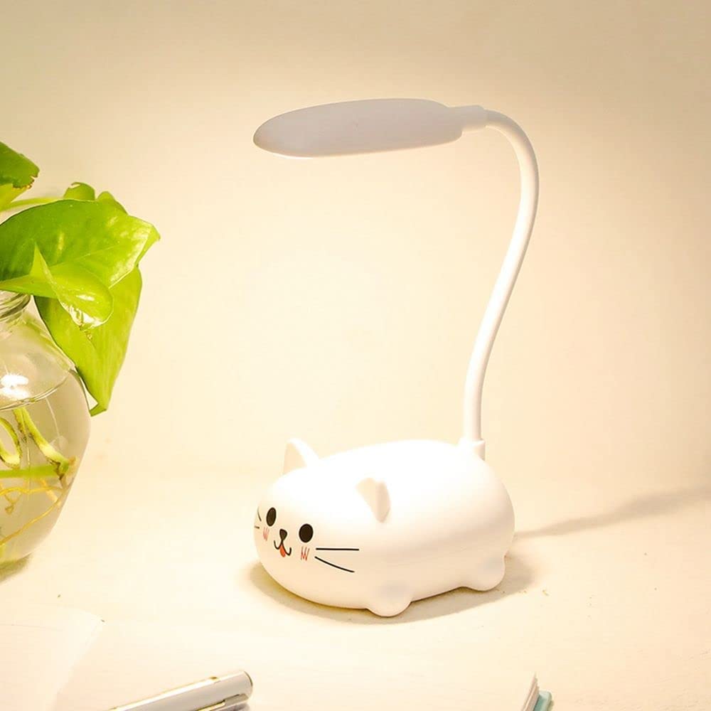 USB Charging White Light Cartoon Style Table Lamp Reading Light Night Light LED