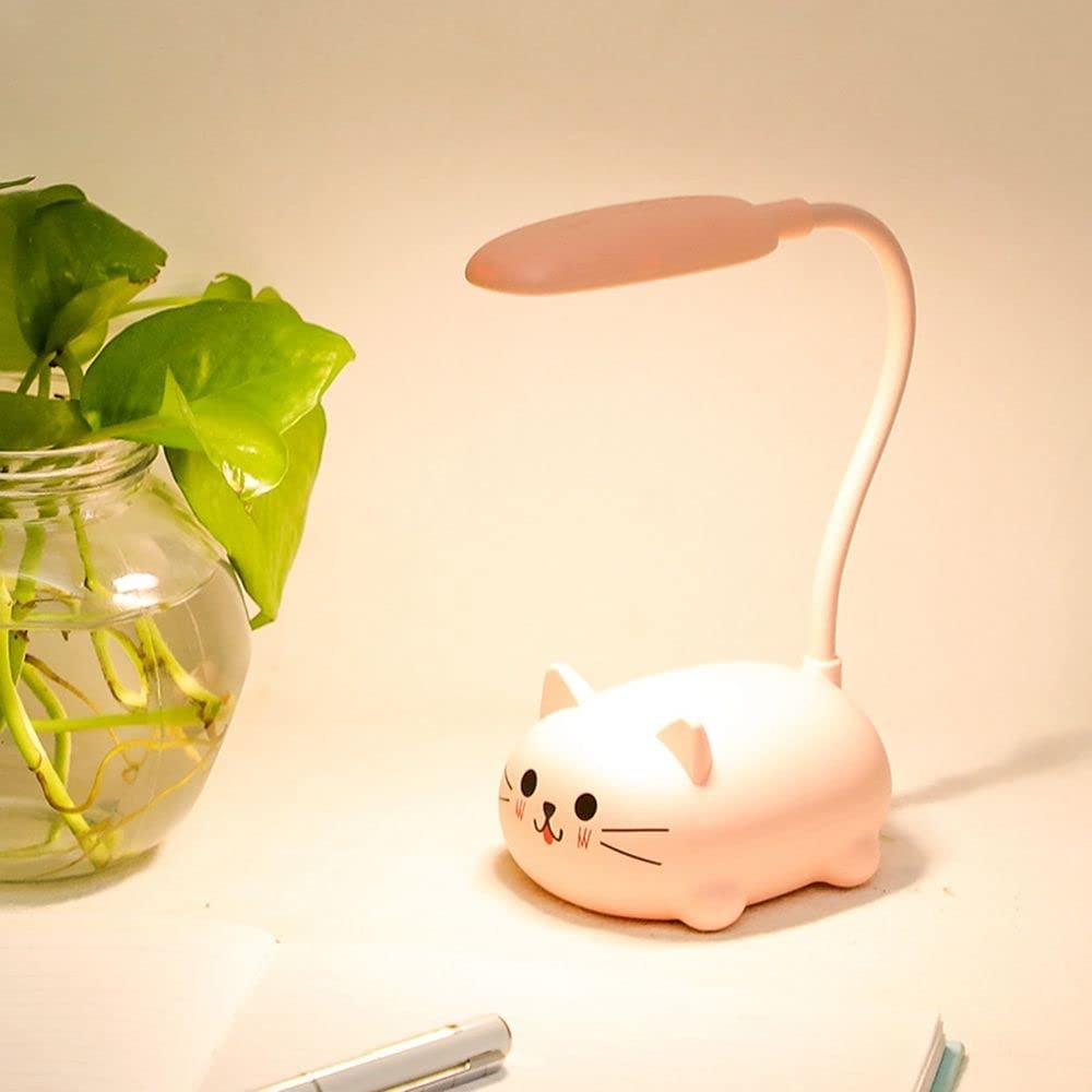 USB Charging White Light Cartoon Style Table Lamp Reading Light Night Light LED